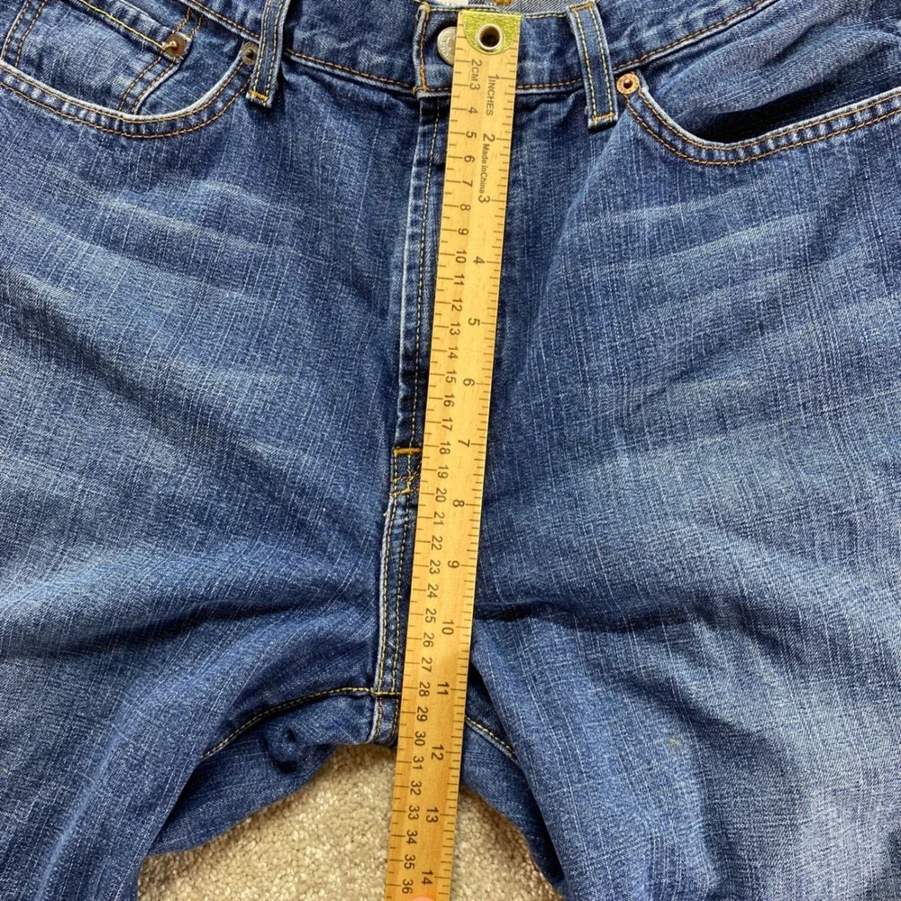 Lucky Brand Rivington Bootcut Jeans Mens 34 Short‎ Blue Medium Wash Distressed